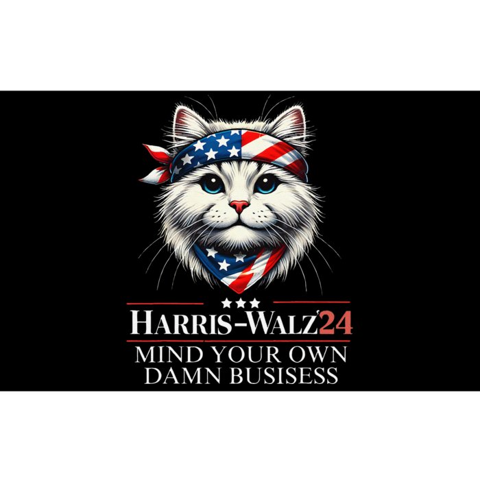 Walz Mind Your Own Damn Business Harris Waltz Cat Lady Bumper Sticker