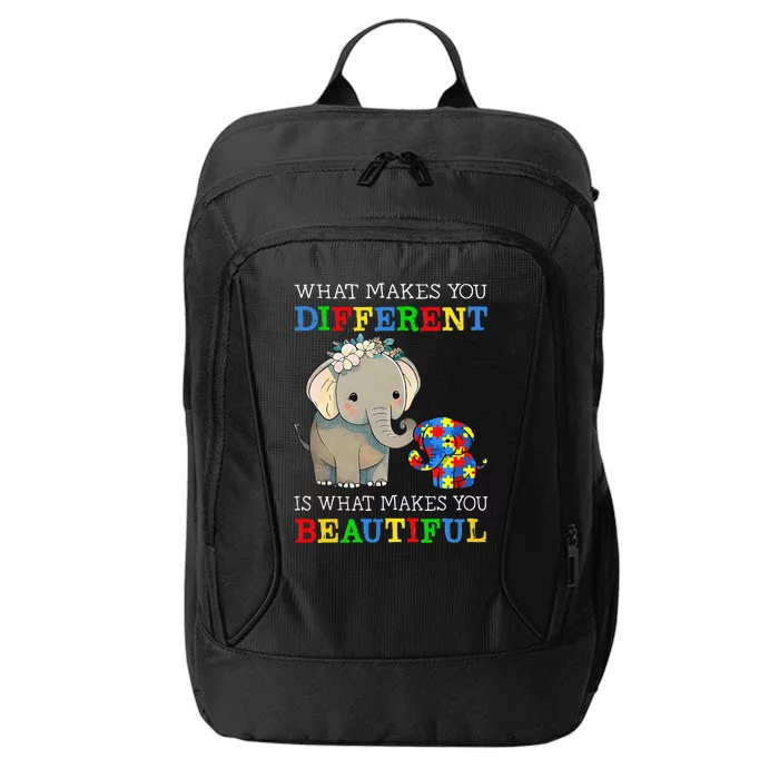 What Makes You Different Elephant Mom Autism Awareness City Backpack