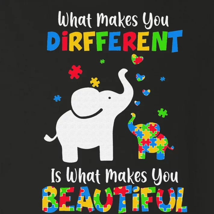 What Makes You Different Autism Child Elephant Mom Awareness Toddler Long Sleeve Shirt