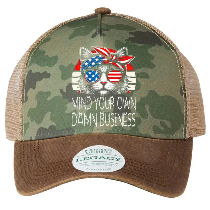 Walz Mind Your Own Damn Business Harris Waltz Cat Lady Legacy Tie Dye Trucker Hat