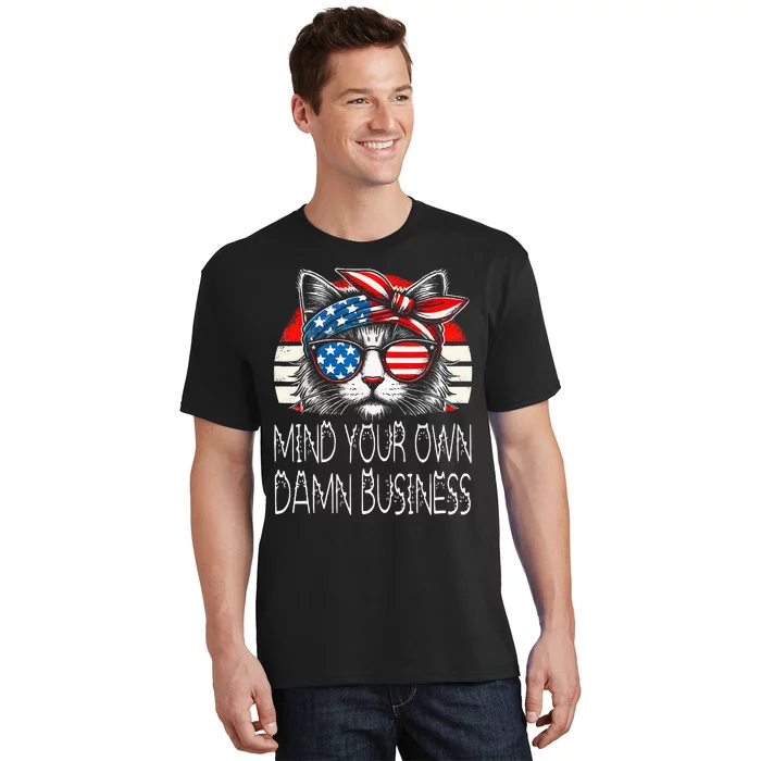 Walz Mind Your Own Damn Business Harris Waltz Cat Lady T-Shirt