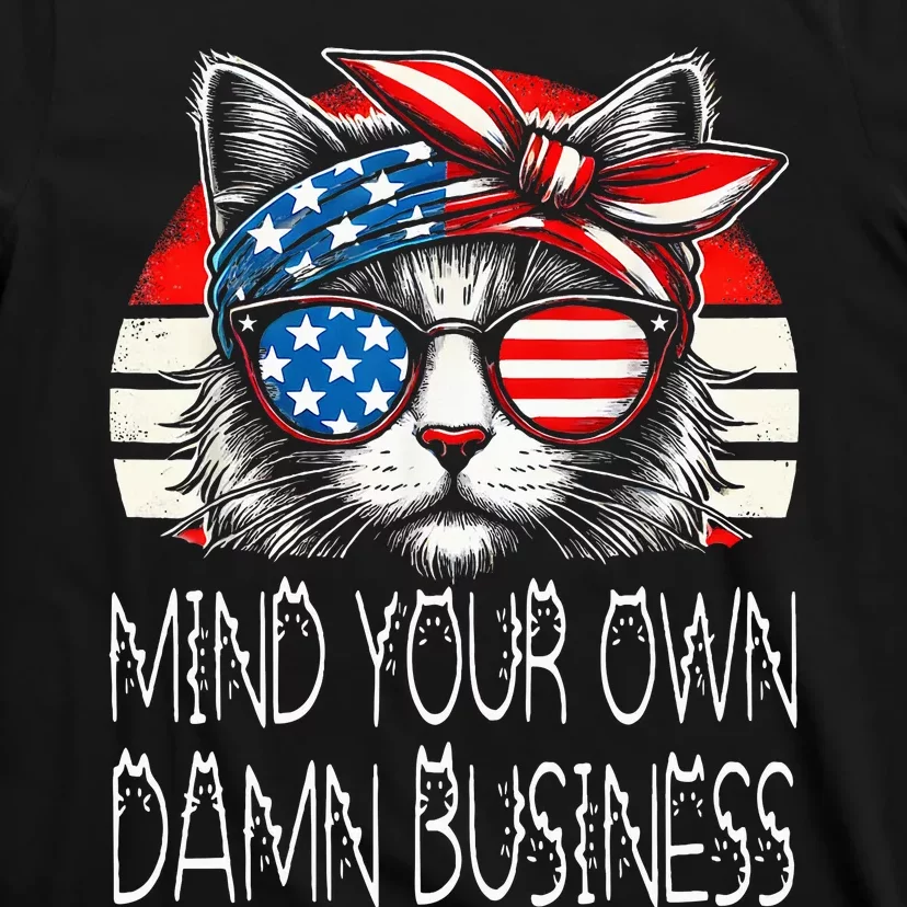 Walz Mind Your Own Damn Business Harris Waltz Cat Lady T-Shirt