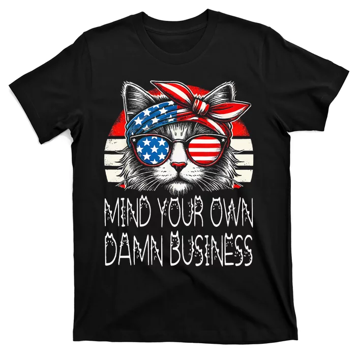 Walz Mind Your Own Damn Business Harris Waltz Cat Lady T-Shirt