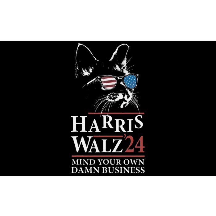 Walz Mind Your Own Damn Business Harris Waltz Cat Lady Bumper Sticker