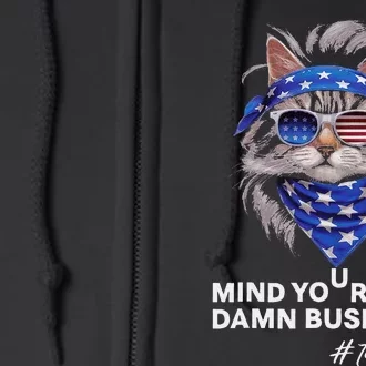 Walz Mind Your Own Damn Business Harris Waltz Cat Lady Full Zip Hoodie