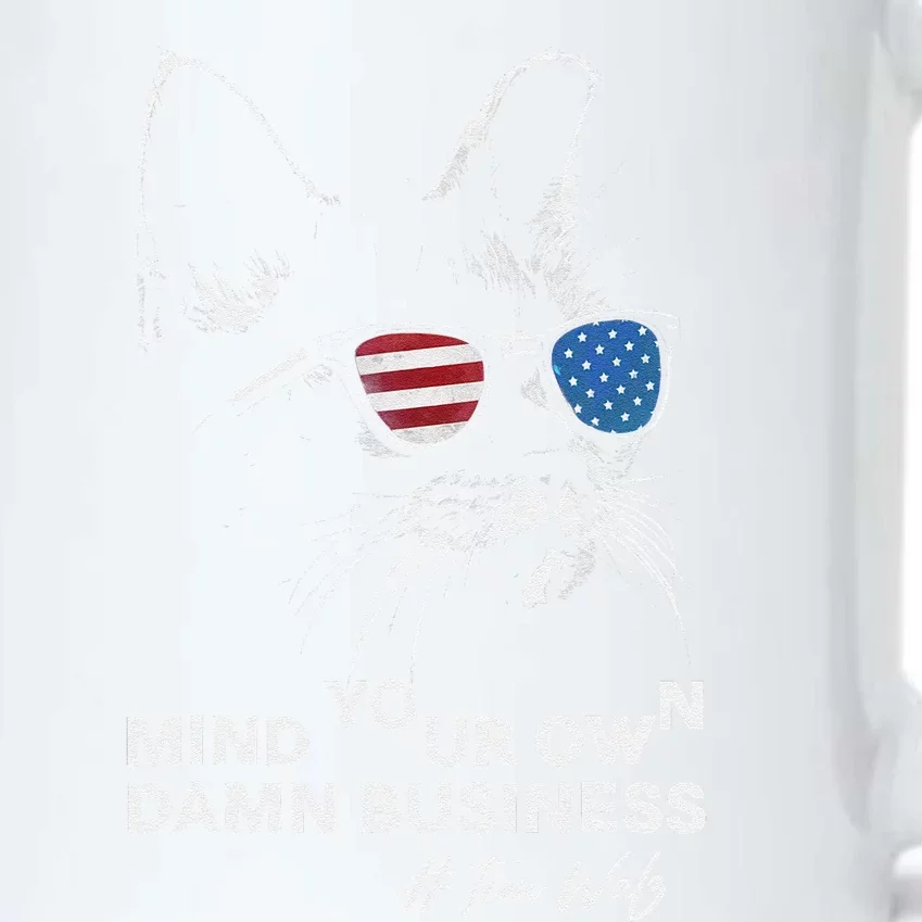 Walz Mind Your Own Damn Business Harris Waltz Cat Lady Black Color Changing Mug