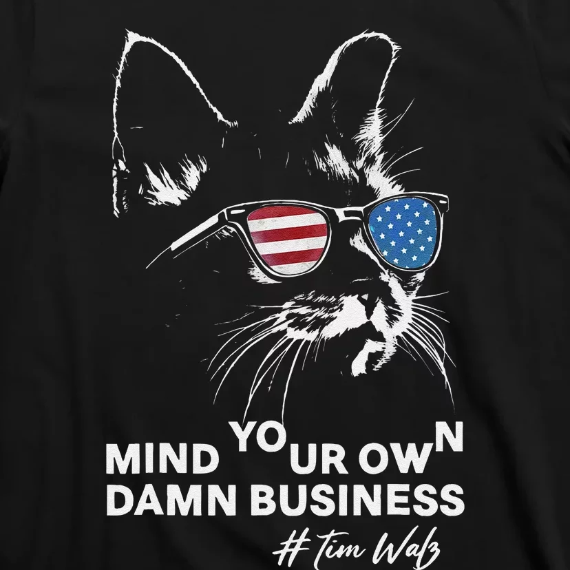 Walz Mind Your Own Damn Business Harris Waltz Cat Lady T-Shirt