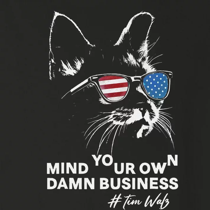 Walz Mind Your Own Damn Business Harris Waltz Cat Lady Toddler Long Sleeve Shirt