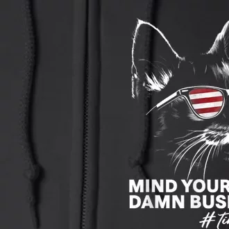 Walz Mind Your Own Damn Business Harris Waltz Cat Lady Full Zip Hoodie