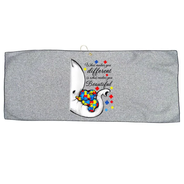 What Makes You Different Elephant Mom Autism Awareness Gift Large Microfiber Waffle Golf Towel