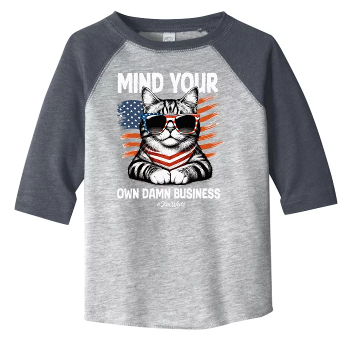 Walz Mind Your Own Damn Business Harris Waltz Toddler Fine Jersey T-Shirt