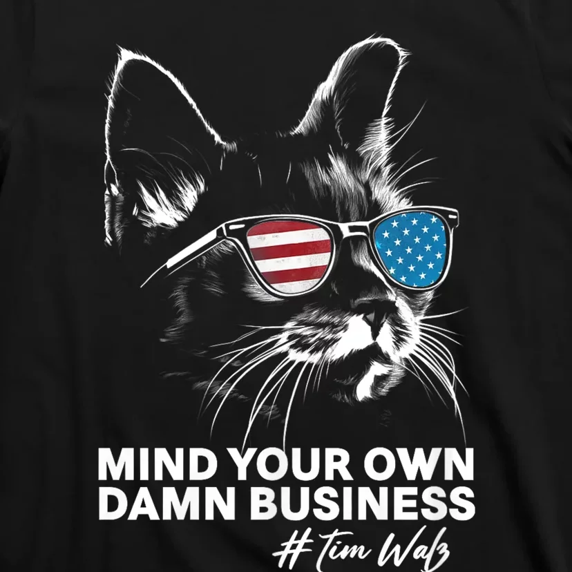 Walz Mind Your Own Damn Business Harris Waltz Cat Lady T-Shirt