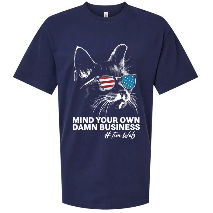 Walz Mind Your Own Damn Business Harris Waltz Cat Lady Sueded Cloud Jersey T-Shirt