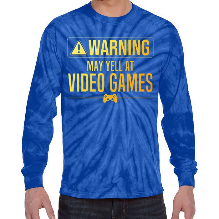 Waring May Yell At Video Game Tie-Dye Long Sleeve Shirt