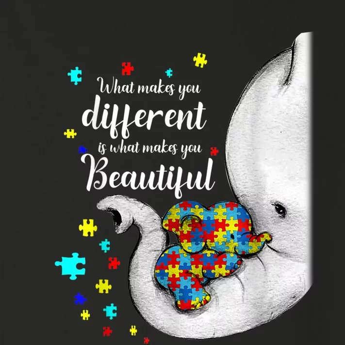 What Makes You Different Elephant Mom Autism Child Awareness Toddler Long Sleeve Shirt