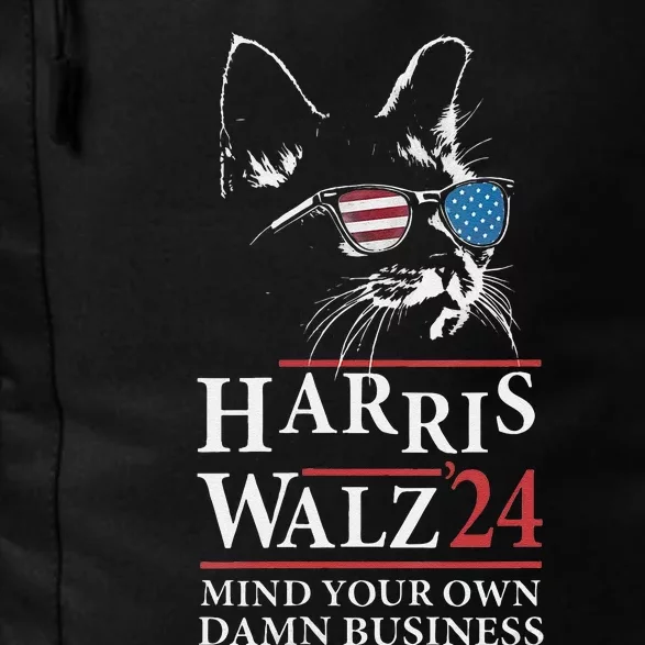 Walz Mind Your Own Damn Business Harris Waltz Cat Lady Daily Commute Backpack