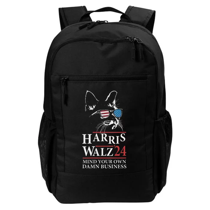 Walz Mind Your Own Damn Business Harris Waltz Cat Lady Daily Commute Backpack