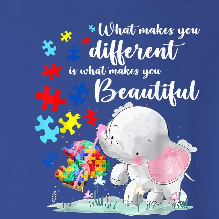 What Makes You Different Elephant Mom Autism Child Awareness Toddler Long Sleeve Shirt