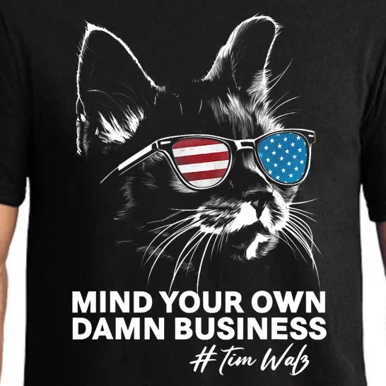 Walz Mind Your Own Damn Business Harris Waltz Cat Lady Pajama Set