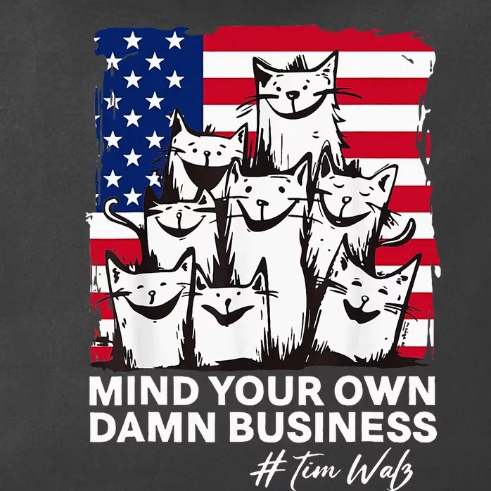 Walz Mind Your Own Damn Business Harris Waltz Cat Lady Zip Tote Bag