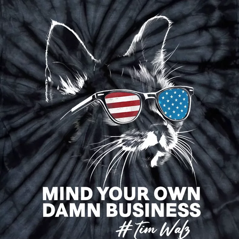 Walz Mind Your Own Damn Business Harris Waltz Cat Lady Tie-Dye T-Shirt