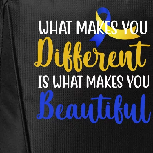 What Makes You Different Is What Makes You Beautiful Down Syndrome City Backpack