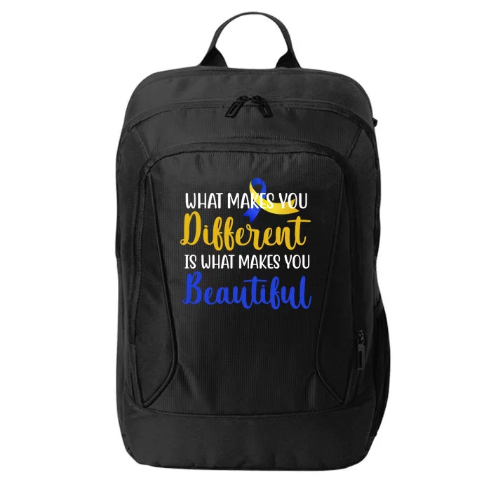 What Makes You Different Is What Makes You Beautiful Down Syndrome City Backpack