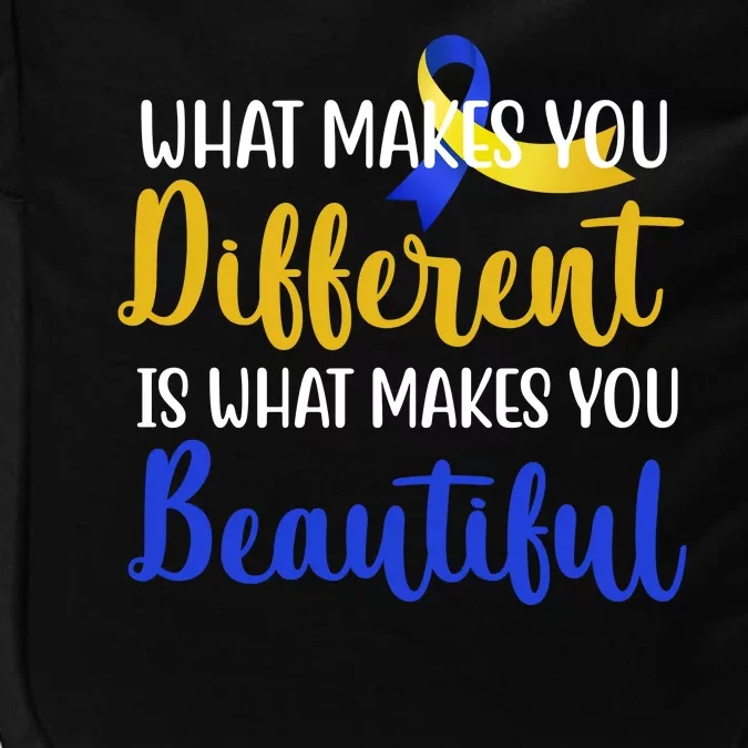 What Makes You Different Is What Makes You Beautiful Down Syndrome Impact Tech Backpack