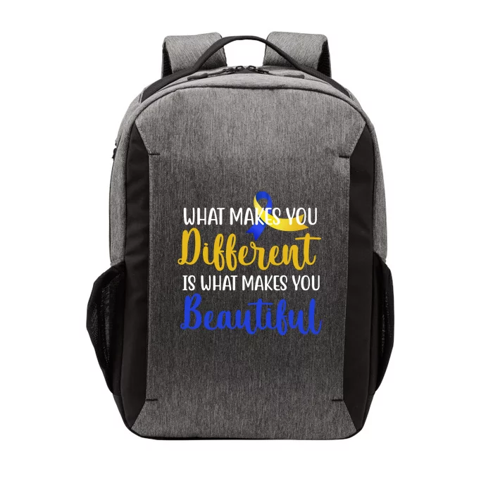 What Makes You Different Is What Makes You Beautiful Down Syndrome Vector Backpack