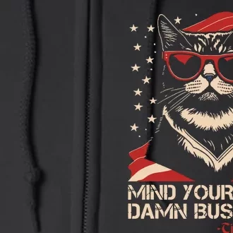 Walz Mind Your Own Damn Business Harris Waltz Cat Lady Full Zip Hoodie