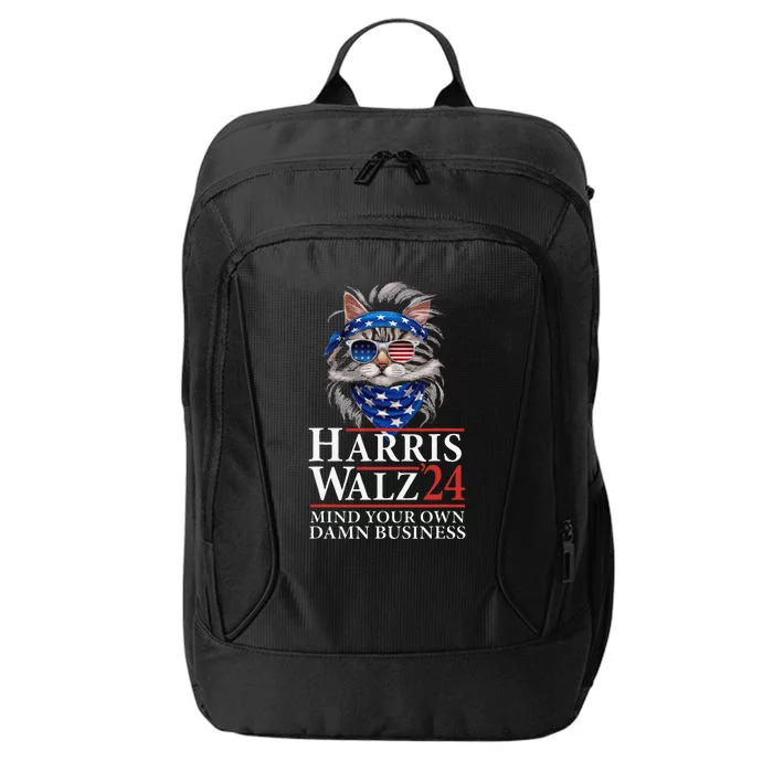 Walz Mind Your Own Damn Business Harris Waltz Cat Lady Gift City Backpack