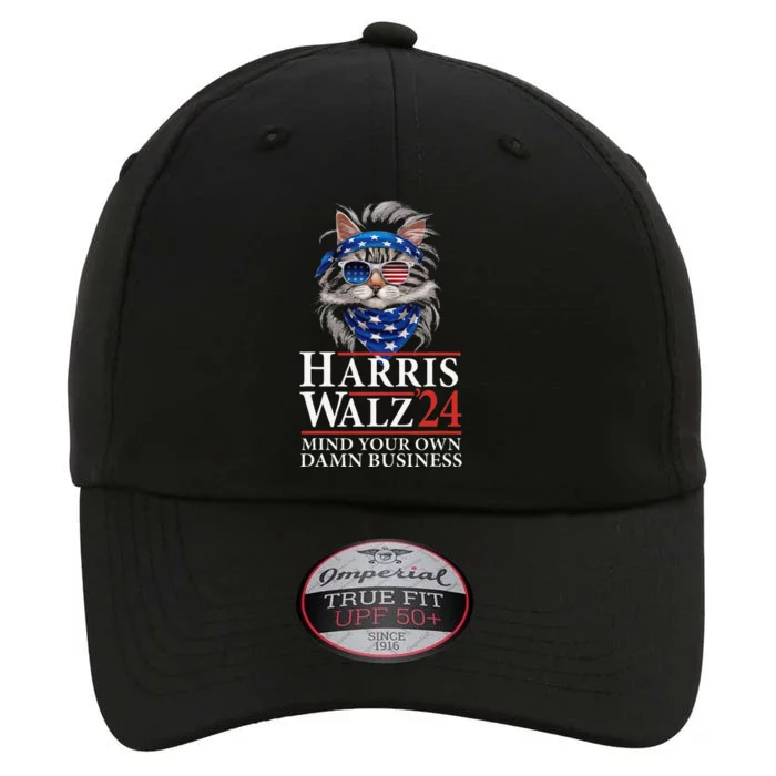 Walz Mind Your Own Damn Business Harris Waltz Cat Lady Gift The Original Performance Cap