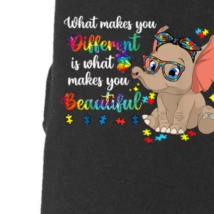 What Makes You Different Is What Makes You Beautiful Autism Doggie 3-End Fleece Hoodie