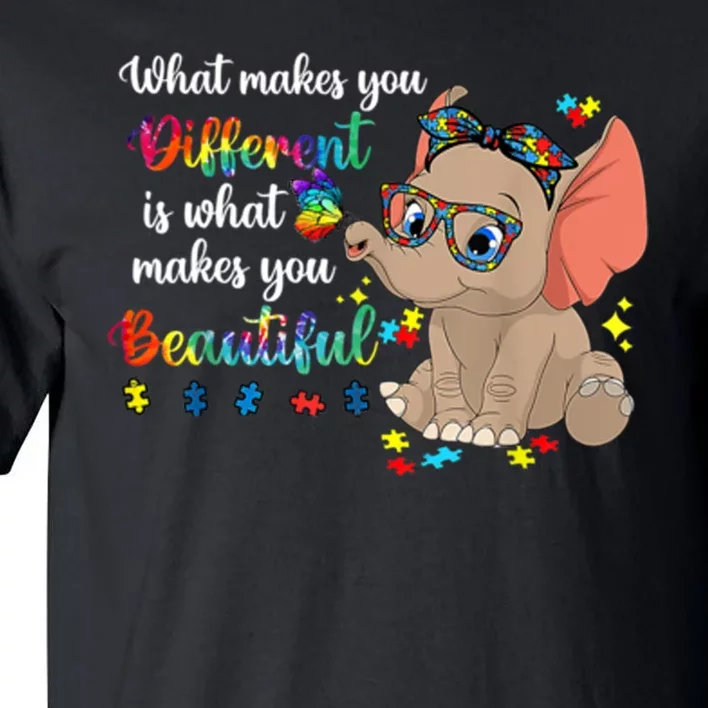 What Makes You Different Is What Makes You Beautiful Autism Tall T-Shirt