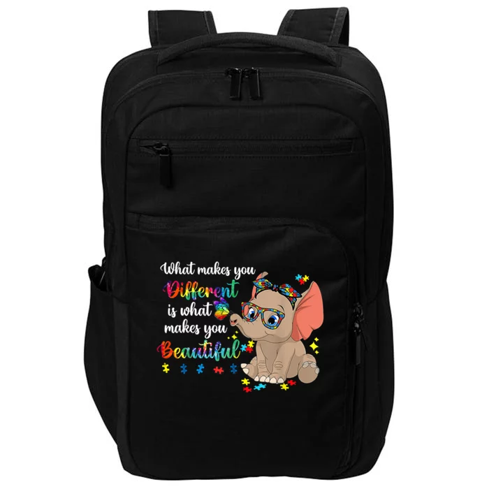 What Makes You Different Is What Makes You Beautiful Autism Impact Tech Backpack