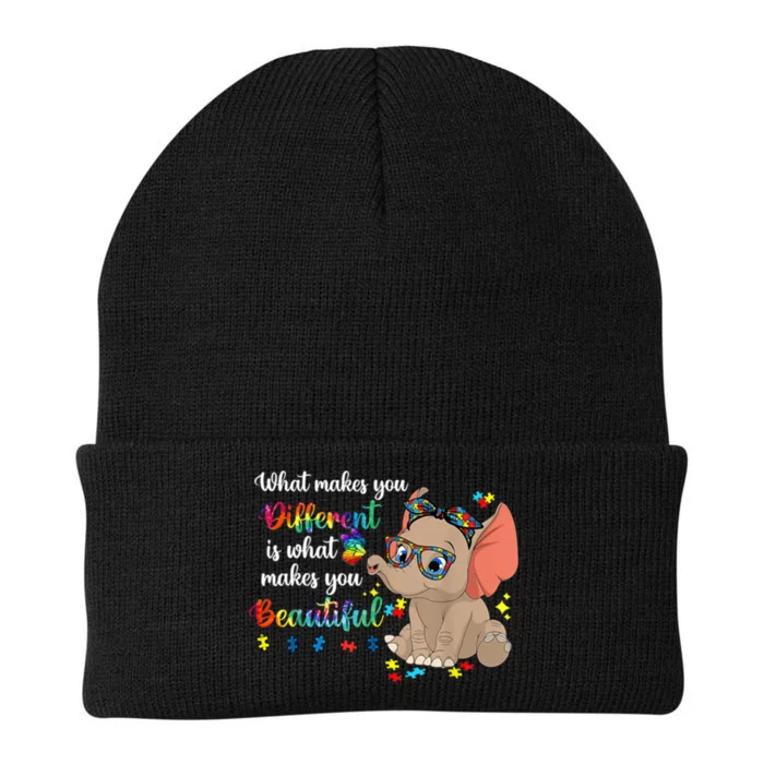 What Makes You Different Is What Makes You Beautiful Autism Knit Cap Winter Beanie