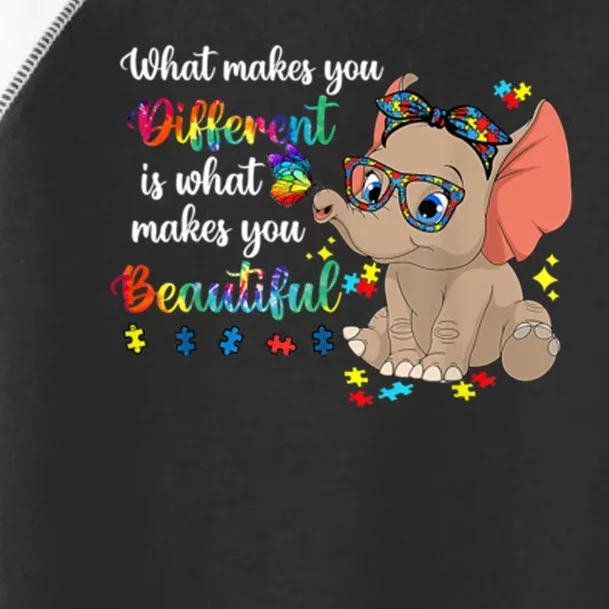 What Makes You Different Is What Makes You Beautiful Autism Toddler Fine Jersey T-Shirt