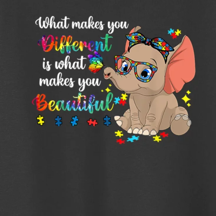 What Makes You Different Is What Makes You Beautiful Autism Toddler T-Shirt