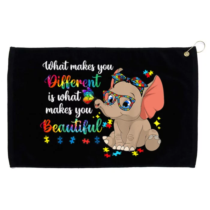 What Makes You Different Is What Makes You Beautiful Autism Grommeted Golf Towel