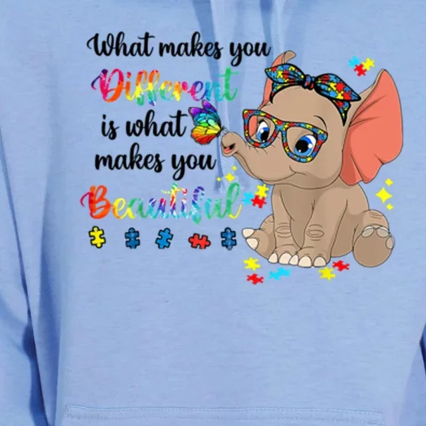 What Makes You Different Is What Makes You Beautiful Autism Unisex Surf Hoodie