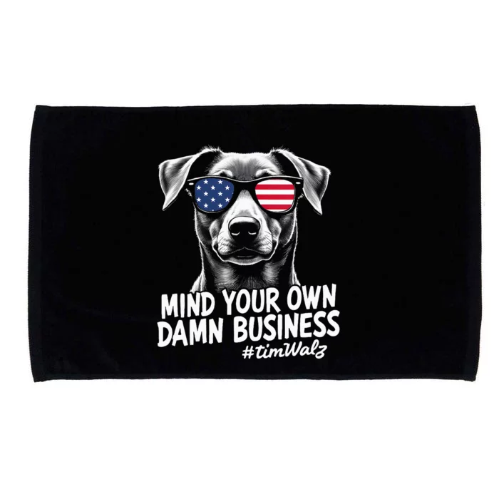 Walz Mind Your Own Damn Business Harris Waltz Dog Lady Microfiber Hand Towel