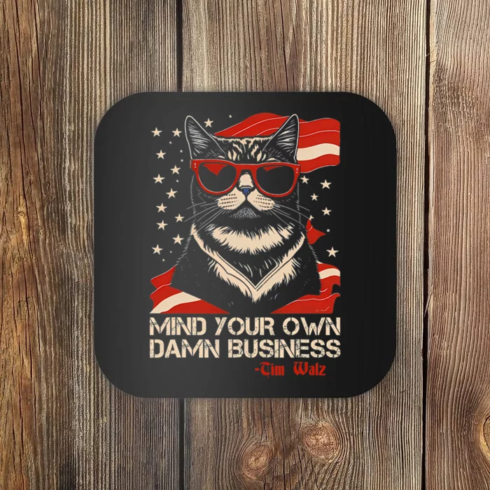 Walz Mind Your Own Damn Business Harris Waltz Cat Lady Coaster