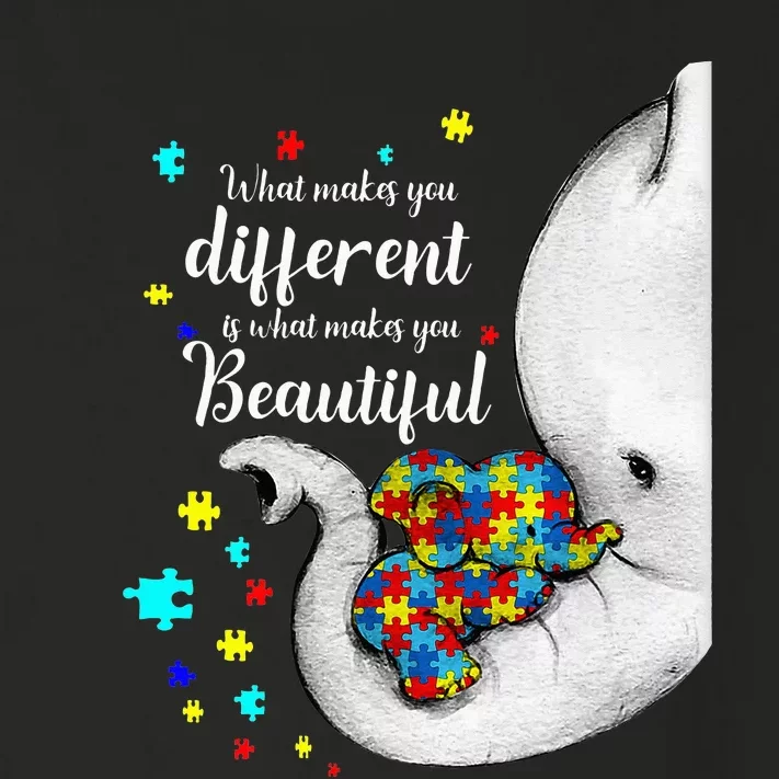 What Makes You Different Elephant Mom Autism Child Awareness Toddler Long Sleeve Shirt