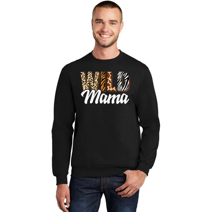 Wild Mama Zoo Born Two Be Wild Bday Safari Jungle Animal Sweatshirt