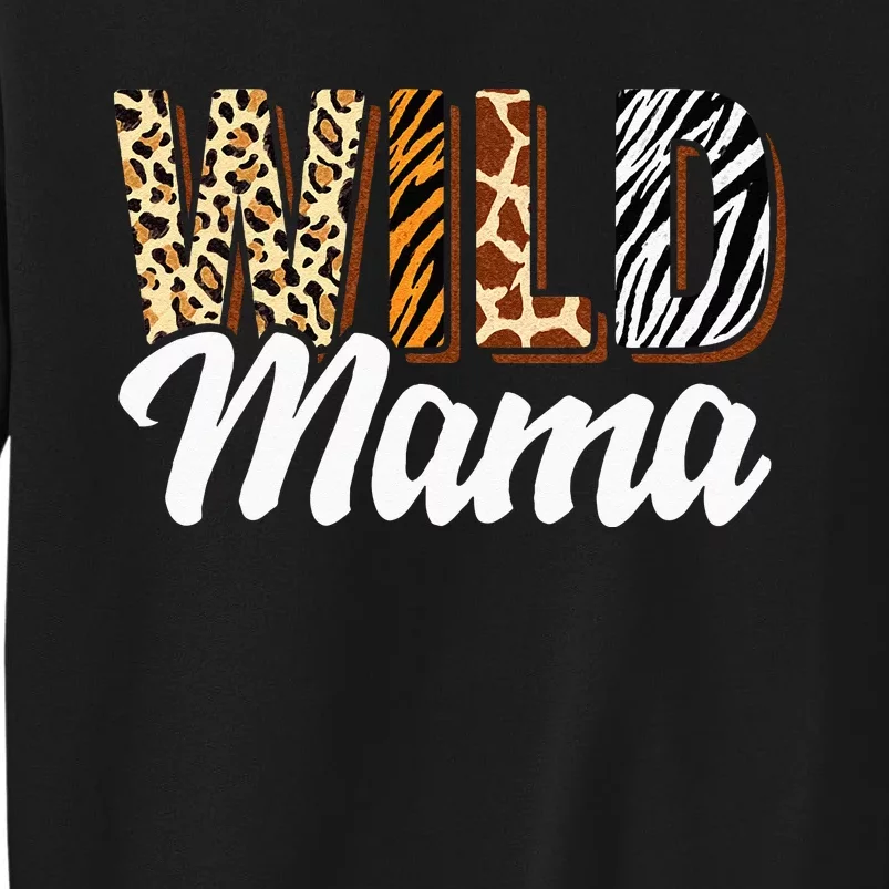 Wild Mama Zoo Born Two Be Wild Bday Safari Jungle Animal Sweatshirt