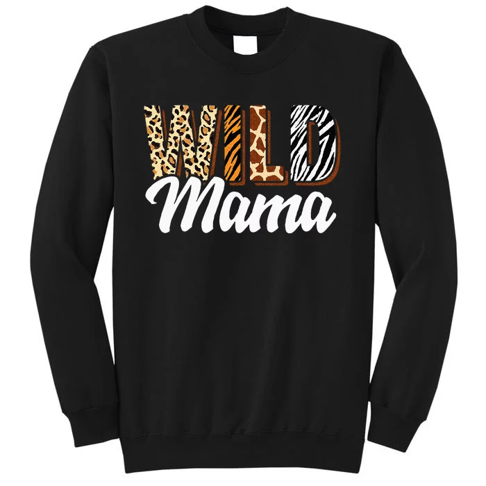 Wild Mama Zoo Born Two Be Wild Bday Safari Jungle Animal Sweatshirt