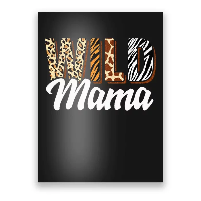 Wild Mama Zoo Born Two Be Wild Bday Safari Jungle Animal Poster