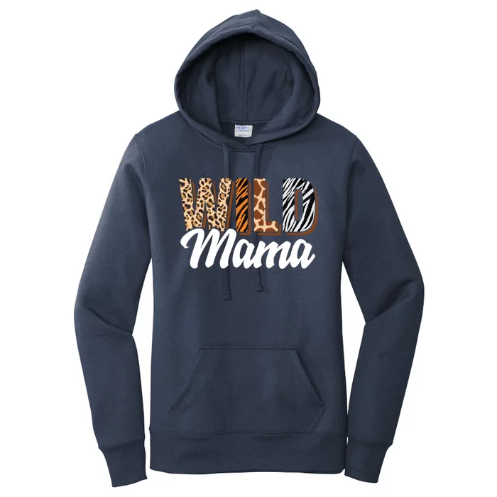 Wild Mama Zoo Born Two Be Wild Bcute Giftday Safari Jungle Animal Gift Women's Pullover Hoodie