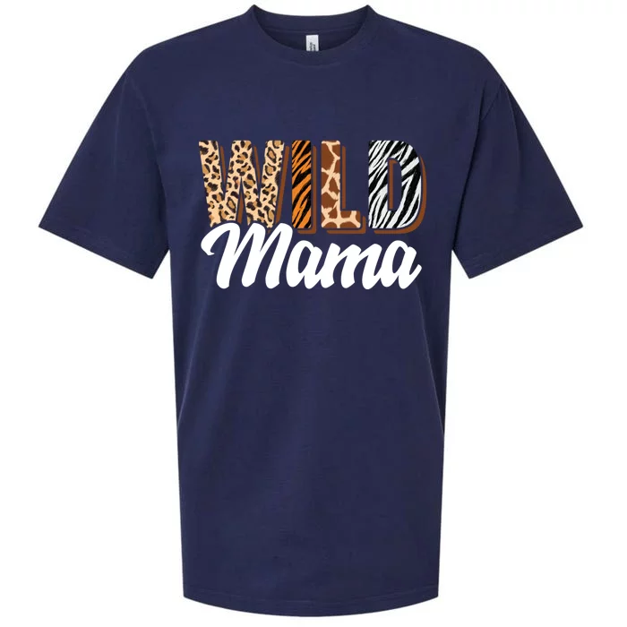 Wild Mama Zoo Born Two Be Wild Bcute Giftday Safari Jungle Animal Gift Sueded Cloud Jersey T-Shirt