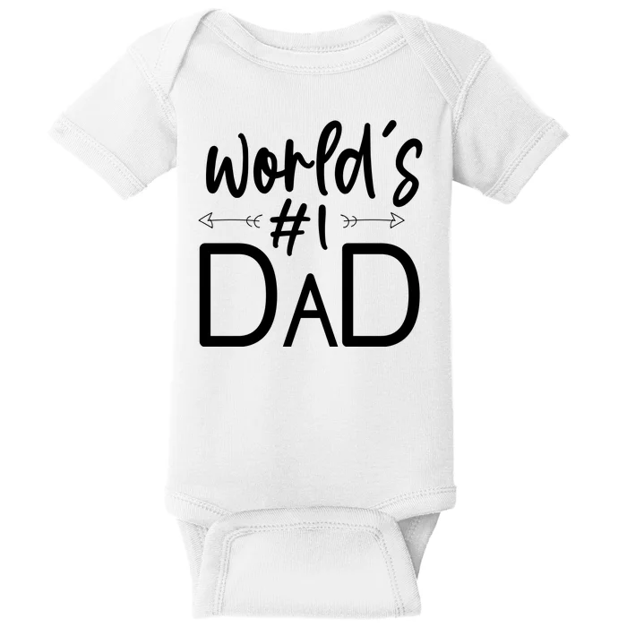 World's No 1 Dad Matching Family Gift Baby Bodysuit